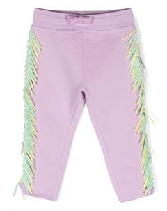 Спортивные брюки с бахромой, фиолетовый Stella mccartney kids