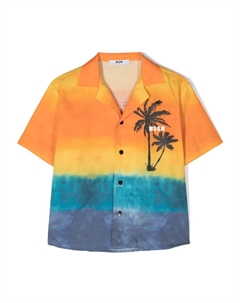 Рубашка с принтом, оранжевый Msgm kids