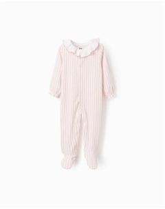 Детская пижама 100% хлопок в полоску, розовый/белый Zippy