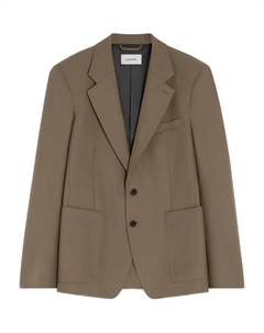 Блейзер строгого кроя с накладными карманами, зеленый Lemaire