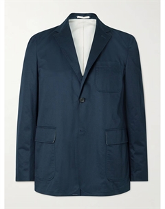 Неструктурированный блейзер из хлопчатобумажной саржи, темно-синий Beams plus