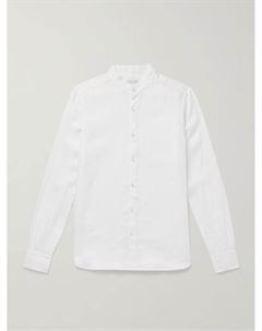 Гланшот льняная рубашка с воротником-стойкой, белый Incotex