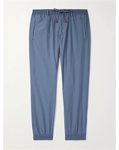 Teknosartorial облегающие зауженные брюки из хлопчатобумажной смеси с поплином на завязках, синий Incotex