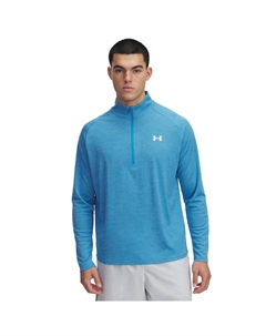 Мужская техническая текстурированная рубашка с длинным рукавом и застежкой-молнией 1/2 от, 1382797 Under armour