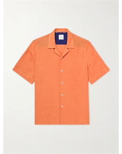 Льняная рубашка с отложным воротником, оранжевый Paul smith