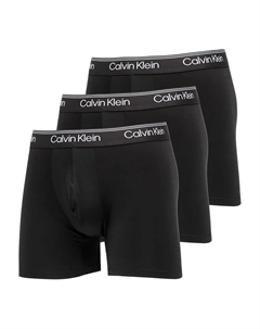 Комплект из трех трусов-брифов с логотипом, черный Calvin klein