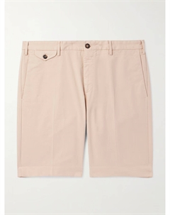 Шорты-бермуды Venezia 1951 Slim-Fit Straight-Bar из хлопковой смеси, бежевый Incotex