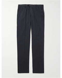 Брюки из эластичного лиоцелла и смеси хлопка, окрашенные в готовом виде, темно-синий Canali