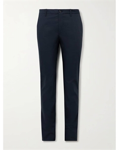 Узкие брюки TeknoSartorial из хлопчатобумажной смеси с поплином, темно-синий Incotex