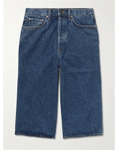 Прямые джинсовые шорты Beesley, синий Agolde