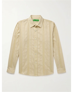 Полосатая рубашка из хлопка-вуали, цвет Sage green Small talk