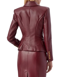 Кожаный жакет Balmain