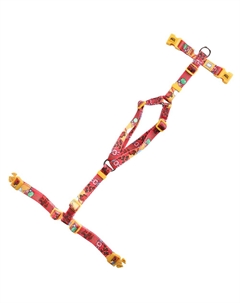 Шлейка для собак нейлоновая Большой секрет, M, обхват груди 50-70 см, ширина 20 мм, красный Триол