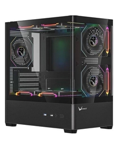 Корпус mATX Crystal U1M, Mini-Tower, без БП, черный Formula