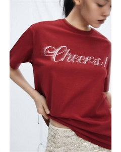 Футболка новогодняя с надписью Befree