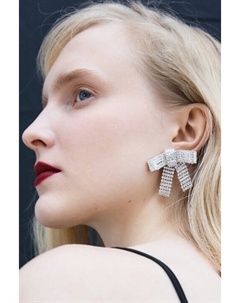 Серьги-банты со стразами Befree