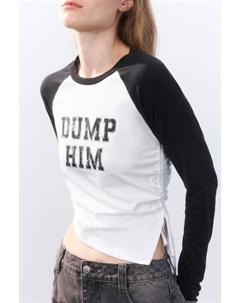 Кроп-лонгслив с принтом и драпировкой Befree