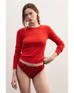 Трусы-танга в рубчик с оборками Befree