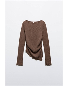 Лонгслив облегающий из жатой ткани Befree