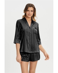 Шорты пижамные шелковые в полоску Marc & andré