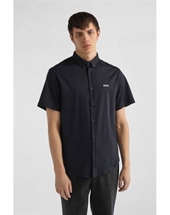 Рубашка хлопковая с коротким рукавом Boss