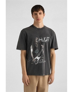 Футболка хлопковая с принтом Hugo