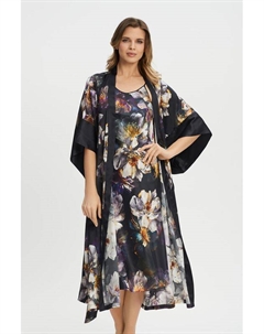 Халат-кимоно шелковый с принтом Marc & andré