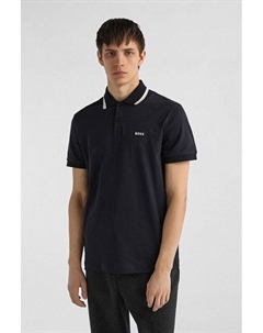 Поло хлопковое с логотипом Boss