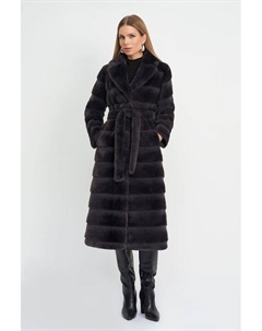 Шуба из искусственного меха с поясом Electrastyle