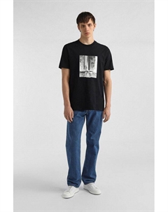 Футболка хлопковая с принтом Hugo