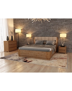 Кровать Wood Home 2 с подъемным механизмом (Ткань: Велюр Антик (сосна) с брашированием/Лофти Бежевый) 200x190 Орматек