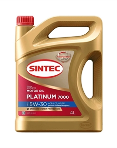 Моторное масло Platinum 7000 5W-30, 4 л Sintec