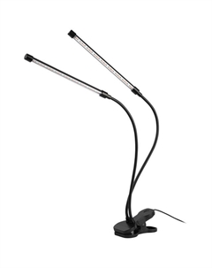 Светильник для растений 20Вт на прищепке красно-синего спектра черный Era