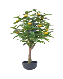 Растение искусственное в кашпо Лимонное дерево 130см резина пластик цемент Нет марки