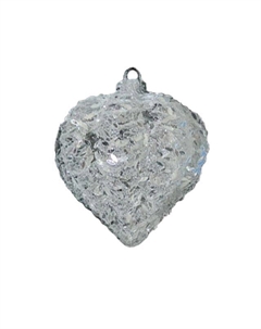 Подвеска 8см стекло белый Maxijoy