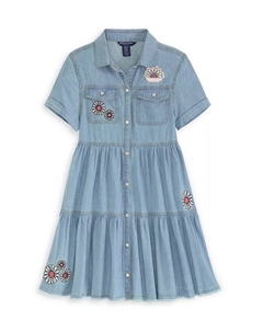 Платье джинсовое легкое с коротким рукавом Big Girls Scotch&soda