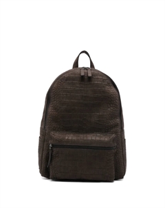 Рюкзак Freedom с тиснением под крокодила и застежкой на молнии, коричневый Orciani