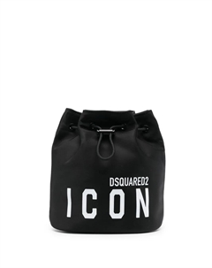 Сумка-ведро с принтом Icon, черный Dsquared2