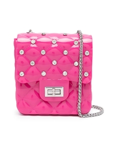 Сумка через плечо с кристаллами, розовый Monnalisa