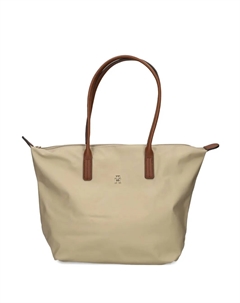 Сумка-тоут с монограммой TH, бежевый Tommy hilfiger