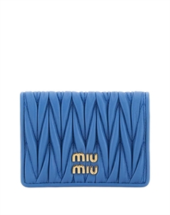 Стеганый картхолдер, синий Miu miu