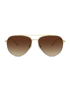 Солнцезащитные очки-пилоты Cleamons, золотистый Oliver peoples