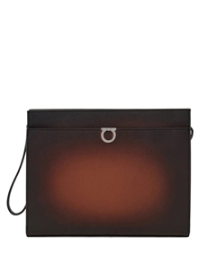 Портфель на молнии Gancio, коричневый Ferragamo