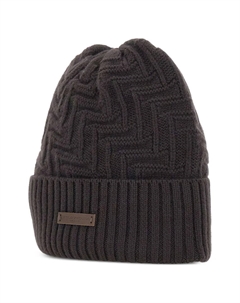 Шерстяная шляпа с узором зигзаг, коричневый Paolo pecora