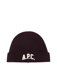 Шерстяная шапка с нашивкой-логотипом, красный A.p.c.