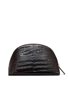 Клатч с тиснением под кожу крокодила Toteme, коричневый