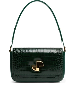 Сумка Le Lock с тиснением под крокодила, зеленый Patou