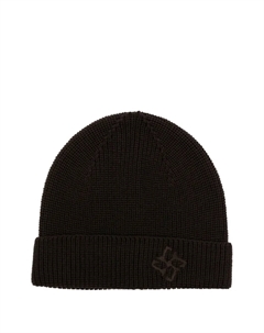 Шапка бини с вышивкой, коричневый Tagliatore