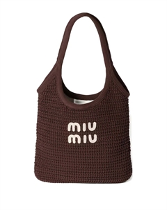 Сумка-тоут Ivy среднего размера, коричневый Miu miu
