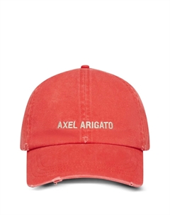 Кепка с вышитым логотипом и эффектом потертости, красный Axel arigato
